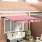 Preview: ARDEBO.de - Einziehbare Markise Rot 250 x 200 cm Stoff