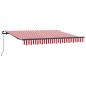 Preview: Einziehbare Markise Rot 250 x 200 cm Stoff