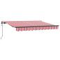Preview: Einziehbare Markise Rot 250 x 200 cm Stoff