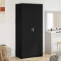 Preview: ARDEBO.de - Kleiderschrank Schwarz Eichen-Optik 80 x 50,5 x 180 cm