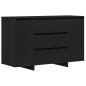 Preview: Sideboard mit Schubladen Schwarz 120 x 41 x 75 cm Holzwerkstoff