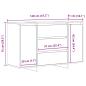 Preview: Sideboard mit Schubladen Schwarz 120 x 41 x 75 cm Holzwerkstoff