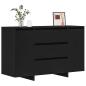 Preview: Sideboard mit Schubladen Schwarz 120 x 41 x 75 cm Holzwerkstoff