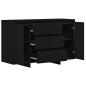 Preview: Sideboard mit Schubladen Schwarz 120 x 41 x 75 cm Holzwerkstoff