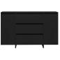 Preview: Sideboard mit Schubladen Schwarz 120 x 41 x 75 cm Holzwerkstoff
