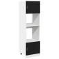 Preview: Hängeschrank Schwarz Eichen-Optik 60 x 57 x 207 cm