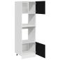Preview: Hängeschrank Schwarz Eichen-Optik 60 x 57 x 207 cm
