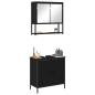 Preview: Badezimmermöbel-Set 2 stk. Schwarz 60 x 30 x 60 cm