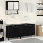 Preview: ARDEBO.de - Badezimmermöbel-Set 3 stk. Schwarz 80 x 30 x 60 cm