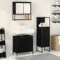 Preview: ARDEBO.de - Badezimmermöbel-Set 3 stk. Schwarz 33 x 33 x 113,5 cm