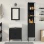 Preview: Badezimmermöbel-Set 3 stk. Schwarz 33 x 33 x 185,5 cm