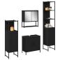 Preview: Badezimmermöbel-Set 4 stk. Schwarz 33 x 33 x 185,5 cm