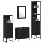 Preview: Badezimmermöbel-Set 4 stk. Schwarz 33 x 33 x 185,5 cm