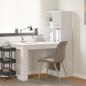 Preview: ARDEBO.de - Schreibtisch mit Regal Weiß 122 x 67 x 145 cm Holzwerkstoff