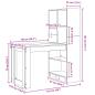 Preview: Schreibtisch mit Regal Weiß 122 x 67 x 145 cm Holzwerkstoff