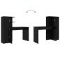 Preview: Schreibtisch 2 pcs Schwarz Eichen-Optik