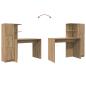 Preview: Schreibtisch Artisan-Eiche 133,5 x 50 x 124 cm 2 Stk.