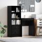 Preview: ARDEBO.de - Schreibtisch Schwarz Eichen-Optik 105,5 x 34 x 127 cm 2 stk.