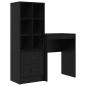 Preview: Schreibtisch Schwarz Eichen-Optik 105,5 x 34 x 127 cm 2 stk.
