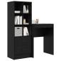 Preview: Schreibtisch Schwarz Eichen-Optik 105,5 x 34 x 127 cm 2 stk.