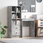 Preview: ARDEBO.de - Schreibtisch Beton Grau 105,5 x 34 x 127 cm 2 stk.