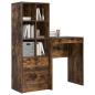 Preview: Schreibtisch mit Schubladen mit Regal 2 pcs Geräucherte Eiche
