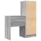 Preview: Schreibtisch mit Schubladen mit Regal 2 pcs Graues Sonoma