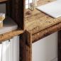 Preview: Schreibtisch mit Schubladen mit Regal 2 pcs Altholz
