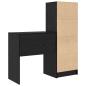 Preview: Schreibtisch mit Schubladen 2 pcs Schwarz Eichen-Optik