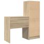 Preview: Schreibtisch mit Schubladen mit Regal 2 pcs Sonoma-Eiche