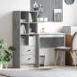 Preview: ARDEBO.de - Schreibtisch Beton Grau 115,5 x 40 x 127 cm 2 stk.