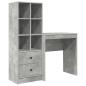 Preview: Schreibtisch Beton Grau 115,5 x 40 x 127 cm 2 stk.