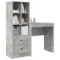 Preview: Schreibtisch Beton Grau 115,5 x 40 x 127 cm 2 stk.