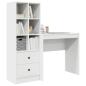 Preview: Schreibtisch mit Schubladen mit Regal mit Speicher 2 pcs Weiß