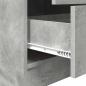 Preview: Schreibtisch mit Schubladen mit Regal 2 pcs Beton Grau