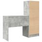 Preview: Schreibtisch mit Schubladen mit Regal 2 pcs Beton Grau