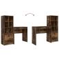 Preview: Schreibtisch mit Schubladen mit Regal 2 pcs Geräucherte Eiche