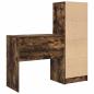 Preview: Schreibtisch mit Schubladen mit Regal 2 pcs Geräucherte Eiche