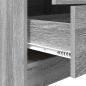 Preview: Schreibtisch mit Schubladen mit Regal 2 pcs Graues Sonoma
