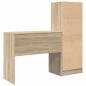 Preview: Schreibtisch mit Schubladen mit Regal 2 pcs Sonoma-Eiche
