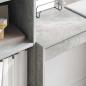 Preview: Schreibtisch mit Schubladen mit Regal 2 pcs Beton Grau