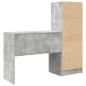 Preview: Schreibtisch mit Schubladen mit Regal 2 pcs Beton Grau