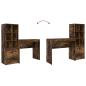 Preview: Schreibtisch mit Schubladen mit Regal 2 pcs Geräucherte Eiche