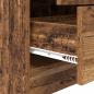 Preview: Schreibtisch mit Schubladen mit Regal 2 pcs Altholz