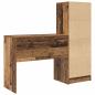 Preview: Schreibtisch mit Schubladen mit Regal 2 pcs Altholz