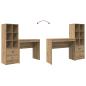 Preview: Schreibtisch Artisan-Eiche 135,5 x 40 x 127 cm 2 Stk.