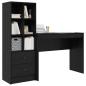Preview: Schreibtisch Schwarz Eichen-Optik 145,5 x 40 x 127 cm 2 stk.