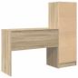 Preview: Schreibtisch mit Schubladen mit Regal 2 pcs Sonoma-Eiche