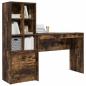 Preview: Schreibtisch mit Schubladen mit Regal 2 pcs Geräucherte Eiche