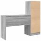 Preview: Schreibtisch mit Schubladen mit Regal 2 pcs Graues Sonoma